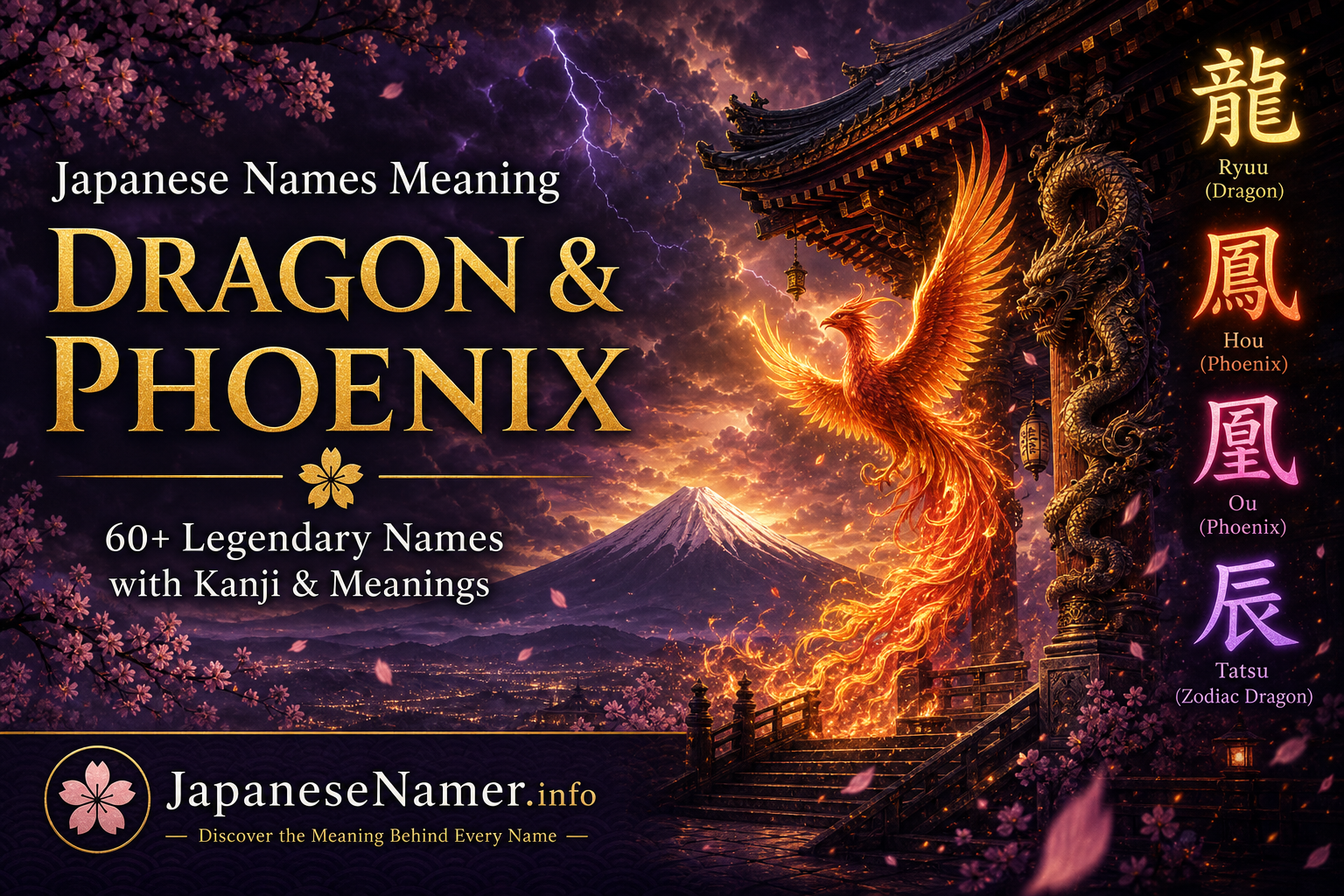 Japanese Names Meaning Dragon & Phoenix: 60+ Legendary Names with Kanji & Meanings