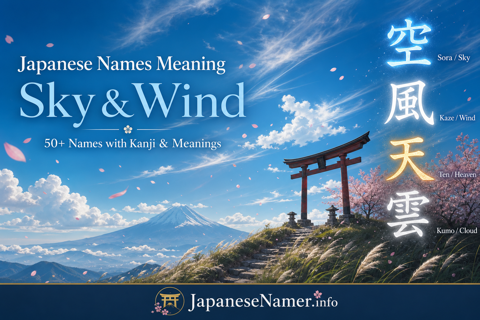 Japanese Names Meaning Sky & Wind: 50+ Soaring Names with Kanji & Meanings