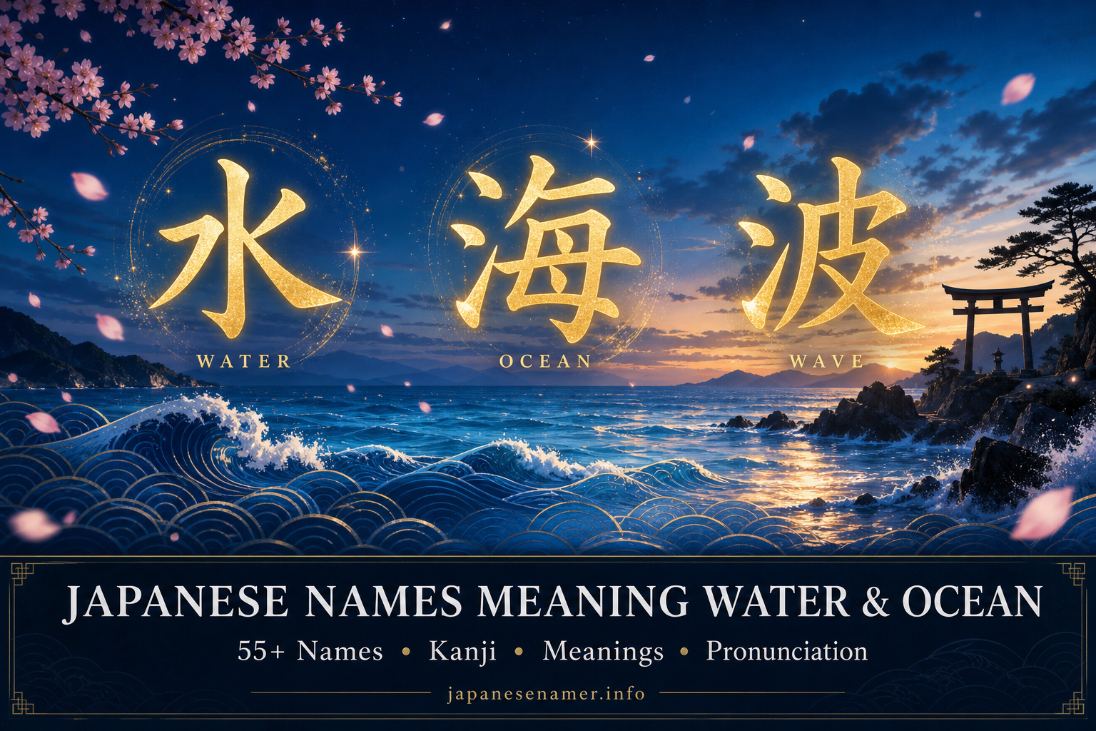 Japanese Names Meaning Water & Ocean: 55+ Names with Kanji & Meanings